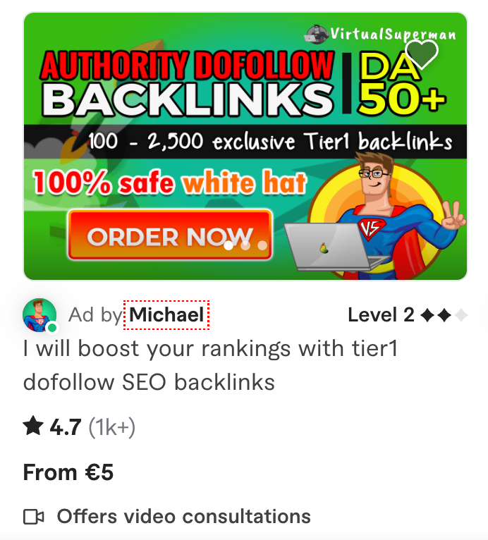 fiverr backlinks